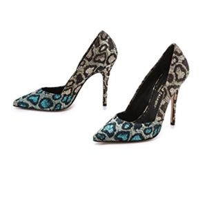 Jean Michel Cazabat Erika Glitter Leopard Pump